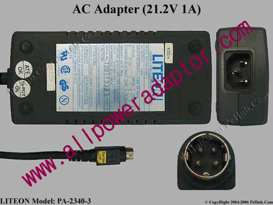 LITE-ON PA-2340-3 AC Adapter 21.1V 1A