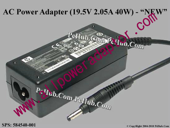 HP AC Adapter - NEW Original 19.5V 2.05A, 4.0/1.7mm, 3-Prong, New