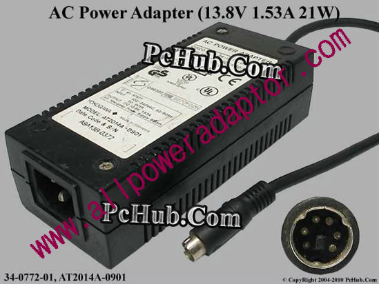 Cisco 34-0772-01 AC Adapter 13V-19V 138.V 1.53A, 6-pin DIN, (IEC C14)