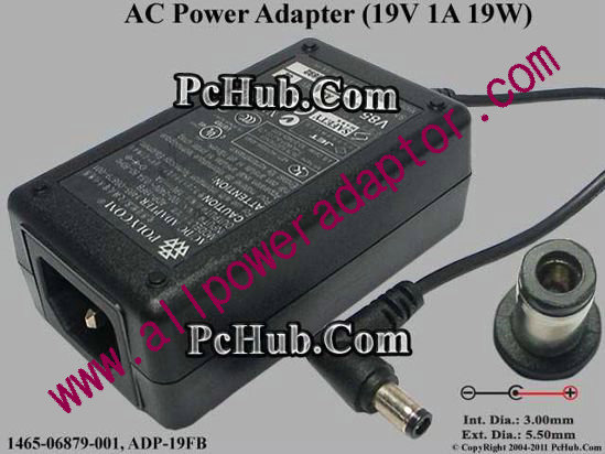 Other Brands POLYCOM AC Adapter 13V-19V 19V 1A, 5.5/3.0mm, C14