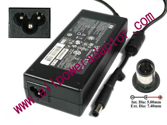 HP AC Adapter- Laptop 18.5V 6.5A, 7.4/5.0mm With Pin, 3-Prong