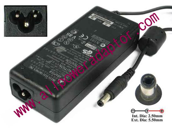 Delta Electronics ADP-60DH REV.B AC Adapter- Laptop 19V 3.16A, 5.5/2.5mm, 3-Prong