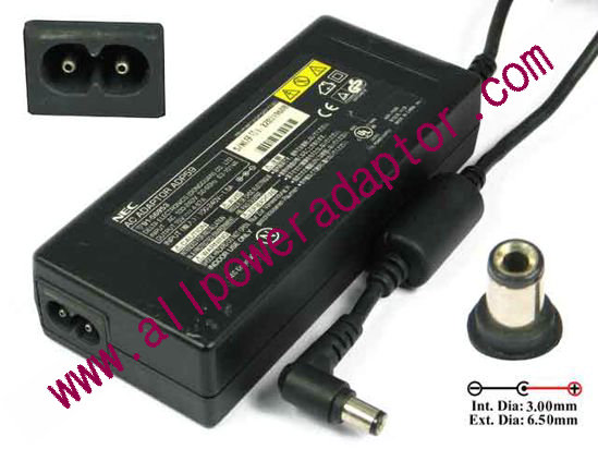 NEC AC Adapter 13V-19V 15V 4.67A 6.5/3.0mm, 2-Prong