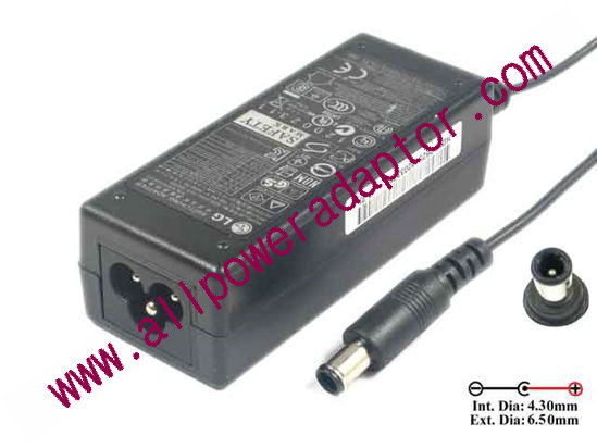 LG AC Adapter - NEW Original 19V 1.3A, 6.5/4.3mm With Pin, 3-Prong, New, 1