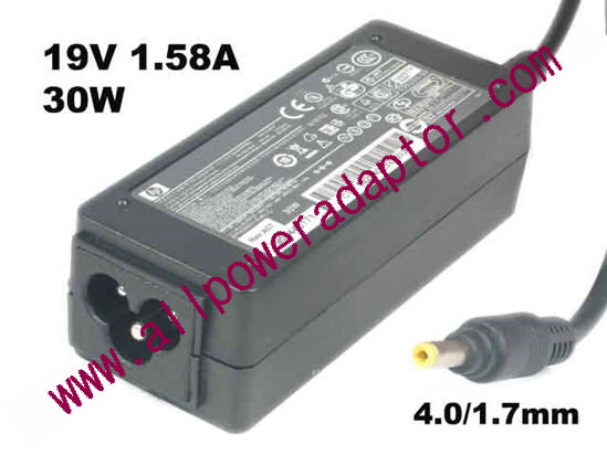 HP Mini 110 Series AC Adapter - NEW Original 19V 1.58A, 4.0/1.7mm, 3-Prong, New