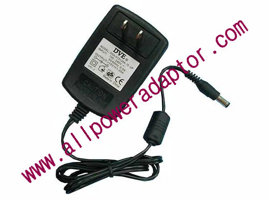 DVE DSA-015125A-12 AC Adapter - NEW Original 15V 1.25A, 5.5/2.5mm, US 2-Pin piug, New