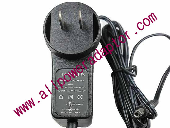 Other Brands Sirius AC Adapter 13V-19V 15V 1A, 5.5/2.1mm, US 2-Pin, New