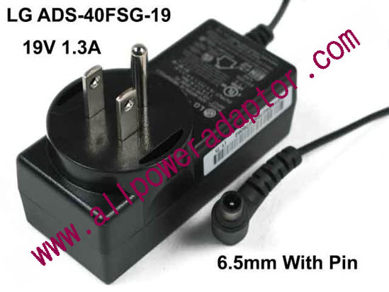LG ADS-40FSG-19 AC Adapter 13V-19V ADS-40FSG-19, 19025GPCU-1, US 3-Pin Plug