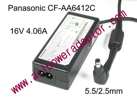 Panasonic CF-AA6412C M2 AC Adapter 16V 4.06A, 5.5/2.5mm, 2-Prong
