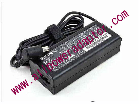 Sony AC Adapter 19.5V 3.3A, 6.5/4.3mm W/Pin, 2-Prong