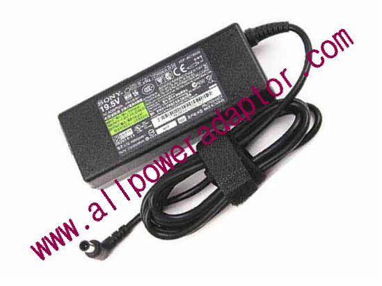 Sony AC Adapter 19.5V 3.9A, 6.0/4.3mm W/Pin, 3-Prong, Z88