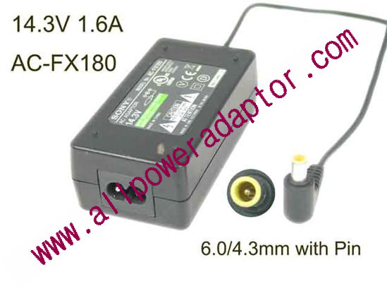 Sony AC Adapter (Sony) AC Adapter 13V-19V 14.3V 1.6A, Barrel 6.0/4.3, 2P
