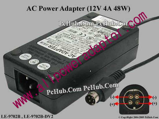 Lien Electronics AC Adapter 5V-12V 12V 4.16A, 4-Pin, P14=V, C14