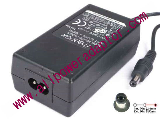 Freebox AC Adapter 5V-12V 9VDC 3.6A, Tip-B, 2-power