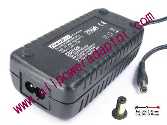Freebox AC Adapter 5V-12V 9V 4A, 2.5/5.5mm, 2-Prong
