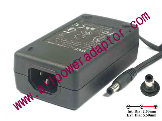 DVE DSA-0421S-05 AC Adapter 5V-12V 5V 4A, 5.5/2.1mm, C14