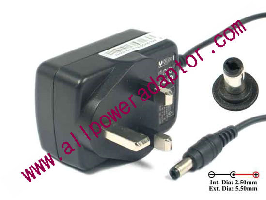 HJC HAPU05B3 AC Adapter 5V-12V 5V 3A, 5.5/2.5mm, UK 3-Pin Plug, New