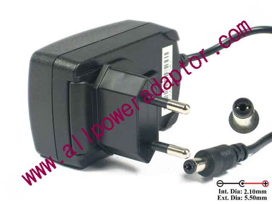 PHIHONG PSM11R-050 AC Adapter 5V-12V 5V 2A, 5.5/2.1mm, EU 2-Pin Plug, New
