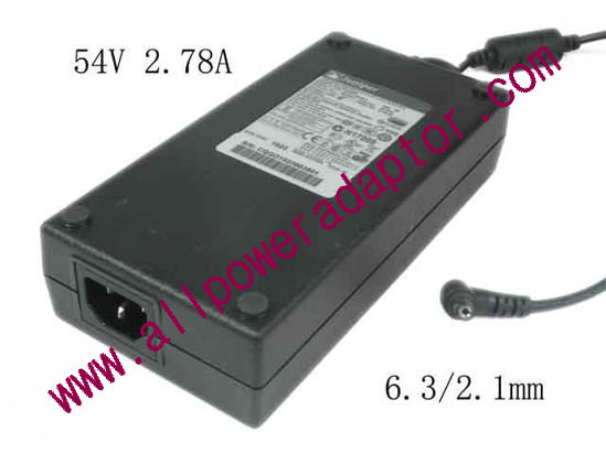 Juniper 740-027642 AC Adapter 54V, 2.78A, 6.3.2.1mm, C14