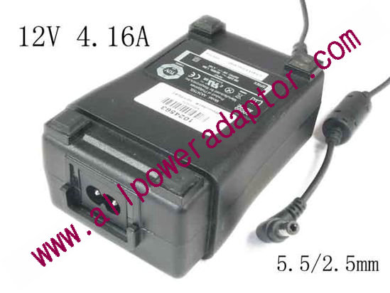 ASTEC AA24750L AC Adapter 5V-12V 12V 4.16A, Barrel 5.5/2.5mm, 2-Prong