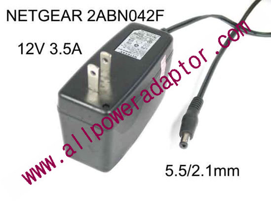 NETGEAR 2ABN042F AC Adapter 5V-12V 12V 3.5A, 5.5/2.1mm, US 2P