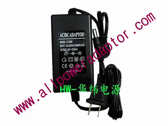 OEM Power AC Adapter - Compatible LT-0338, 5V 3A 5.5/2.1mm, New