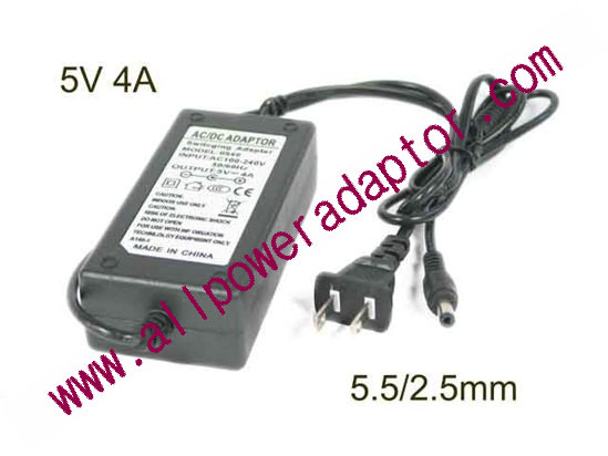 OEM Power AC Adapter - Compatible NG-0504, 5V 4A 5.5/2.5mm, New