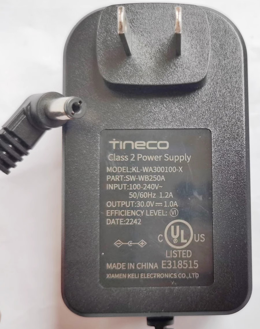 *Brand NEW*Tineco KL-WA300100-X 30.0V 1.0A AC ADAPTER Power Supply
