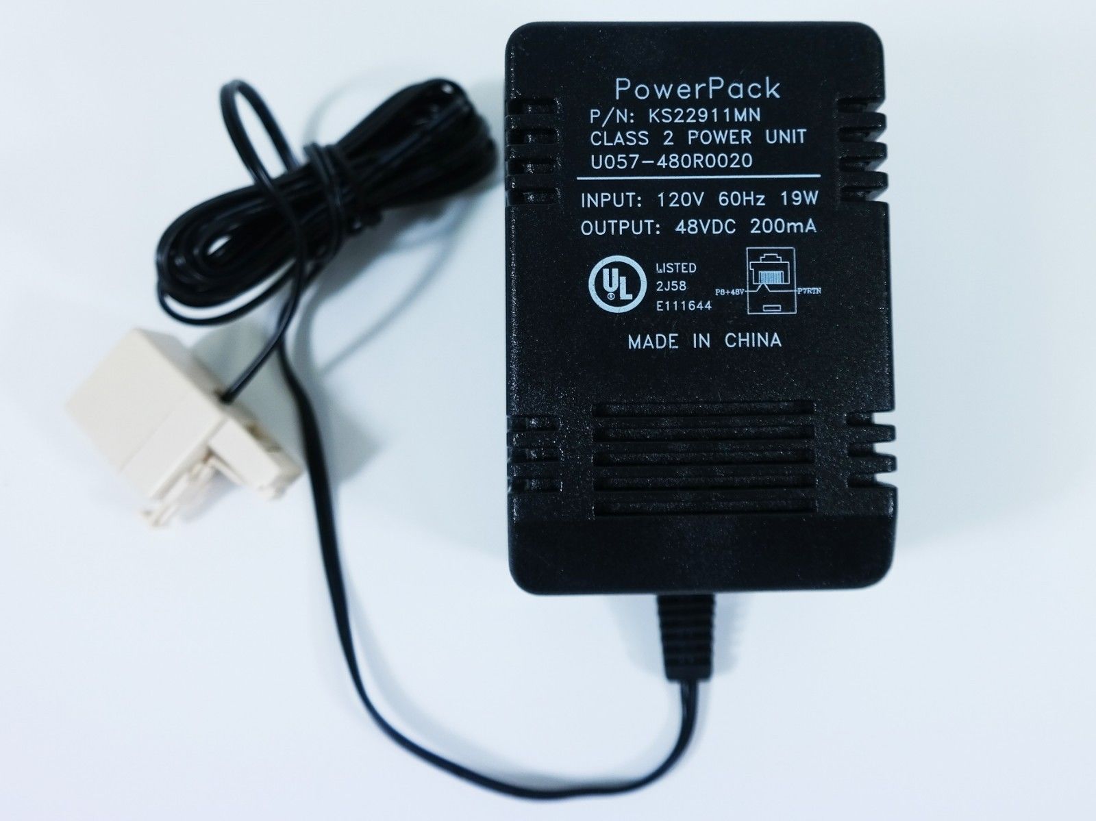 NEW 48V 200mA Powerpack KS22911MN Telcom AC Power Adapter