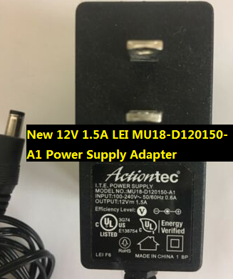 New 12V 1.5A Adapter LEI MU18-D120150-A1 Power Supply