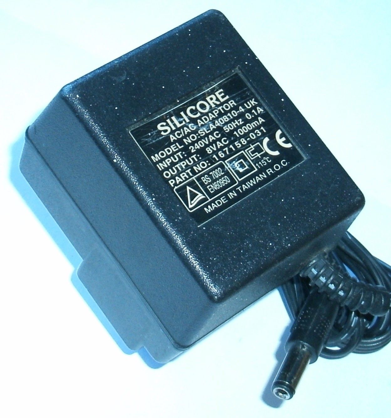 New 8V 1A SILICORE SLA40810-4 167158-031 Power Supply AC ADAPTER