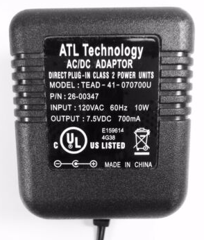 New 7.5V 700mA ATL Technology TEAD-41-070700U 26-00347 AC Adapter