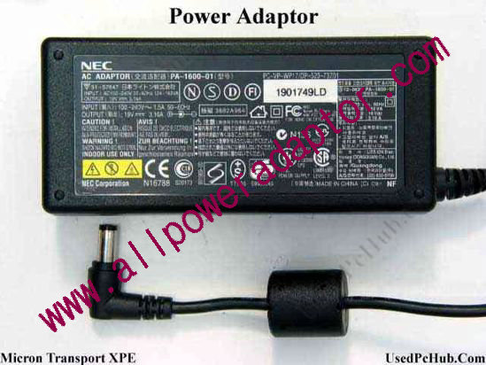 MicronPC (MPC) Transport XPE AC Adapter
