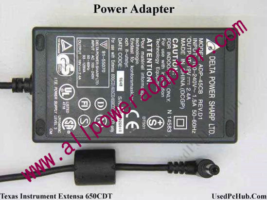 Texas Instruments Extensa 650CDT AC Adapter