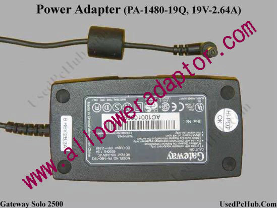 Gateway Solo 2500 PII AC Adapter- Laptop
