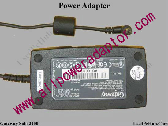 Gateway Solo 2100 AC Adapter- Laptop