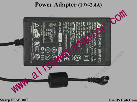 Sharp PCW100T AC Adapter