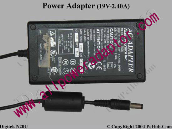 Digitek N20U AC Adapter- Laptop