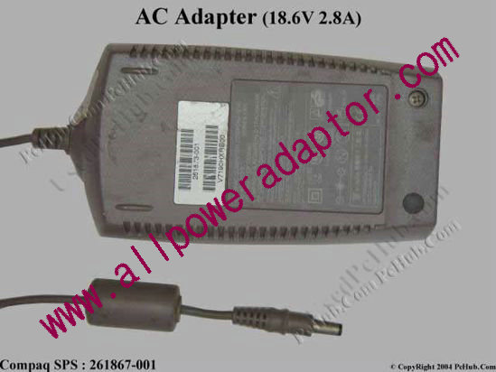 Compaq Presario Series AC Adapter- Laptop 261867-001
