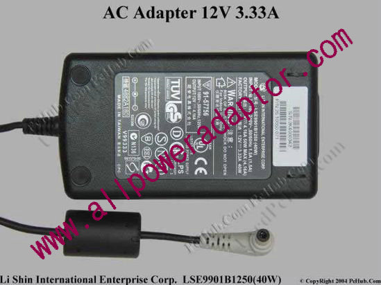 Li Shin LSE9901B1250(40W) AC Adapter 12V 3.33A