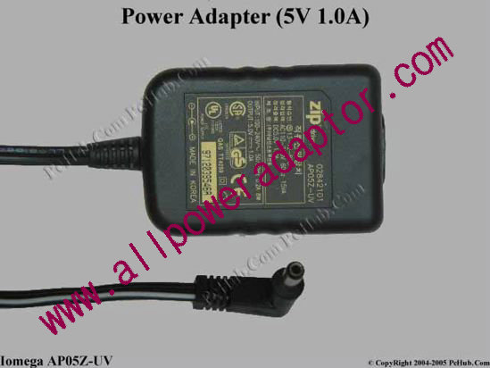 Iomega AP05Z-UV AC Adapter- Laptop 5V 1A