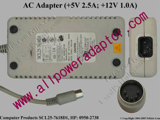 HP AC Adapter- Laptop 0950-2738