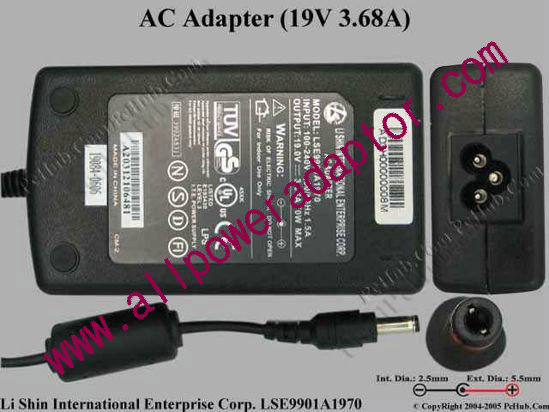 Li Shin LSE9901A1970 AC Adapter 19V 3.68A, Tip C