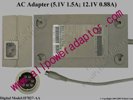 Digital H7827-AA AC Adapter- Laptop 5.1V, 12.1V