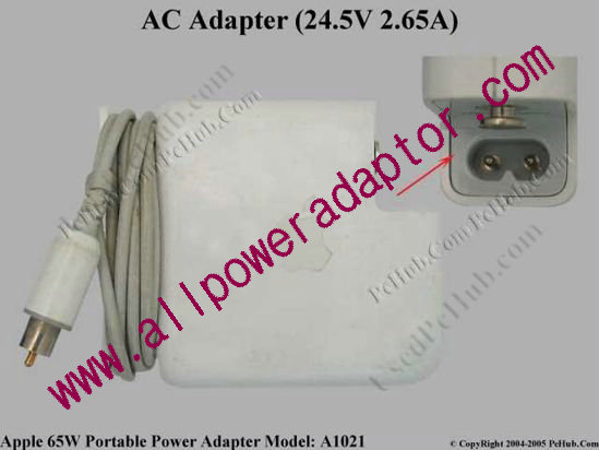 Apple Common Item (Apple) AC Adapter- Laptop (A1021) 24.5V 2.65A