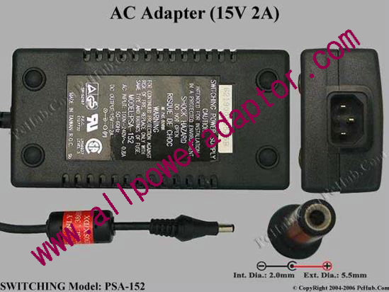 Other Brands SWITCHING PSA-152 AC Adapter .