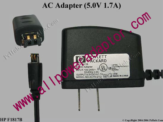 HP AC Adapter- Laptop F1817B, 5V 1.7A