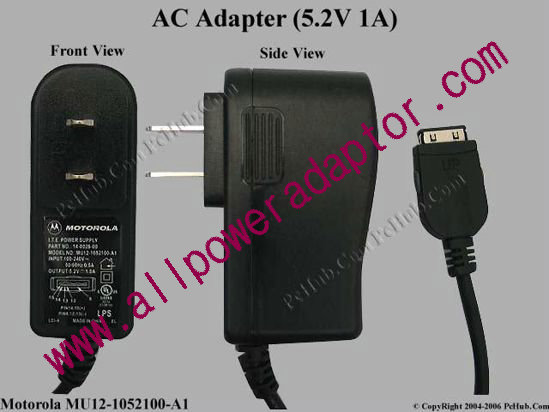 Motorola MU12-1052100-A1 AC Adapter (14-0028-00)