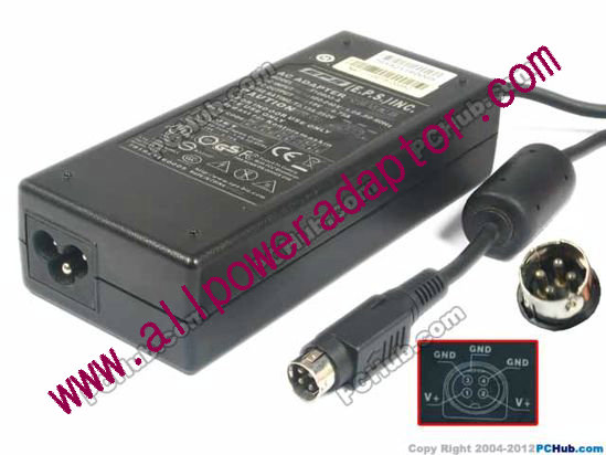 EPS F10903-A AC Adapter- Laptop 19V 4.75A, 4-Pin Din, 3-Prong, New