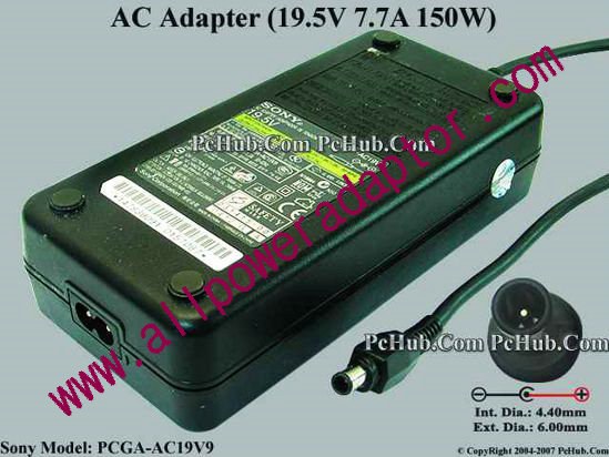 Sony Vaio Parts AC Adapter 19.5V 7.7A, 6.0/4.3mm, 2-Prong